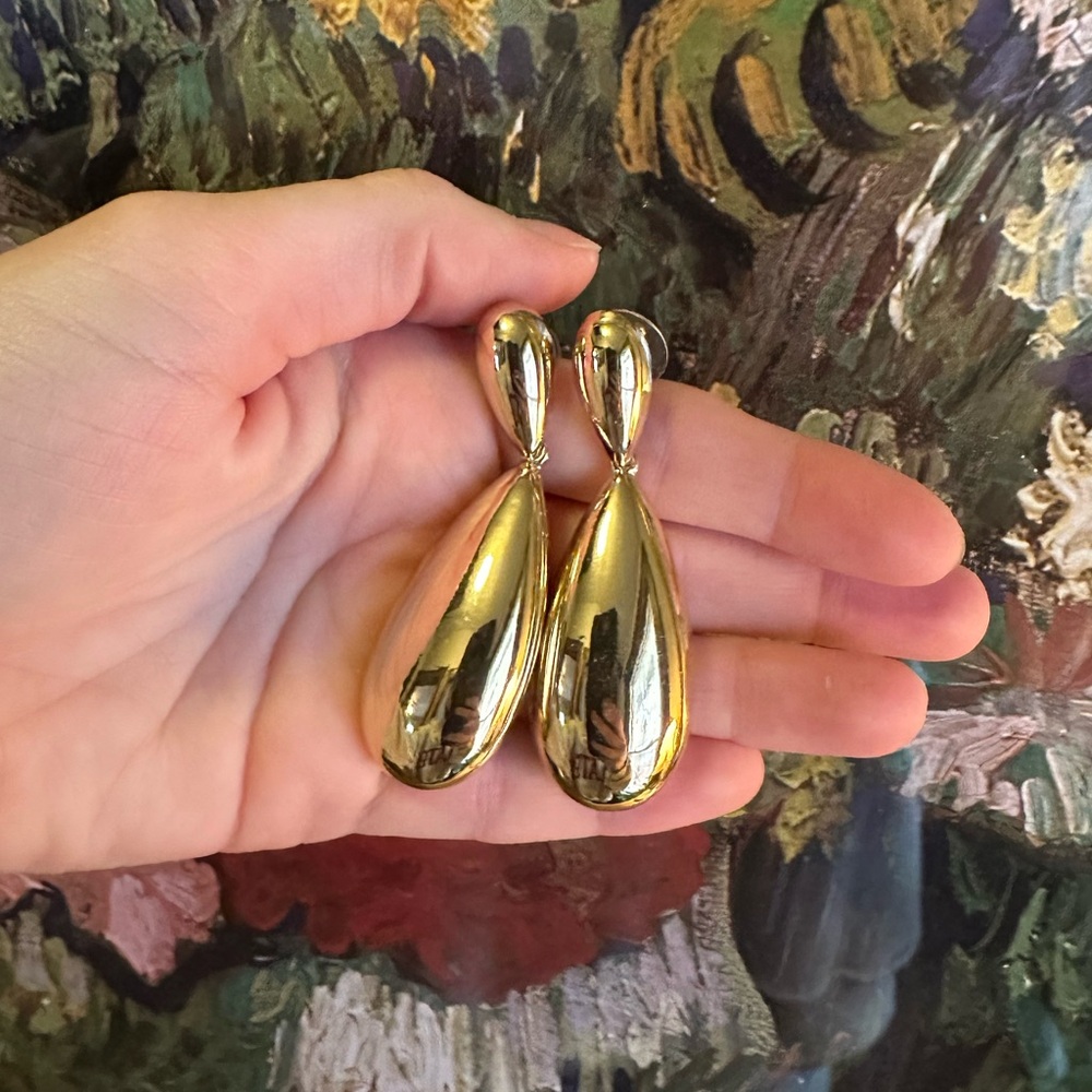 Baublebar Gold Teardrop Dangle Earrings